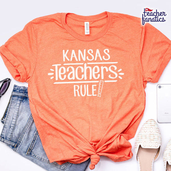Kansas Teachers Rule! - State T-Shirt