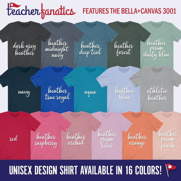 Color options for teacher shirts