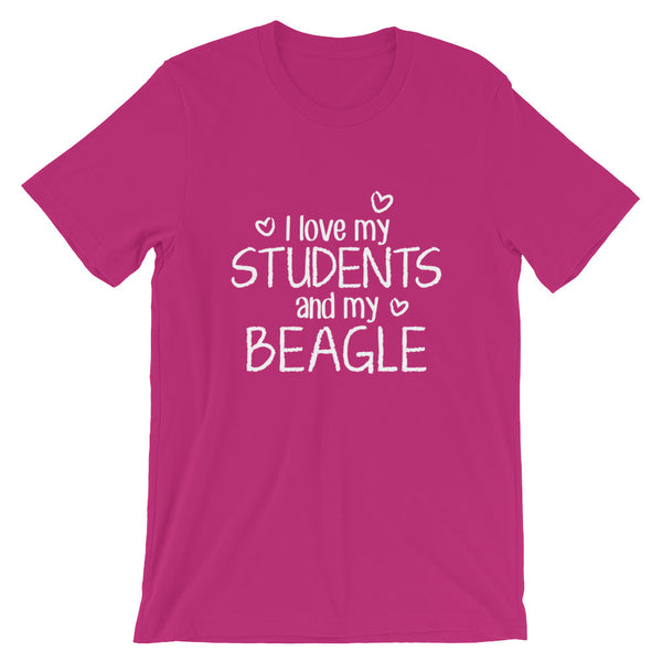 I Love My Students and My Beagle Shirt