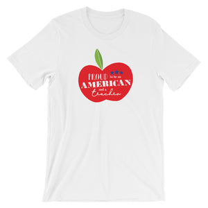 Proud to be an American and a Teacher Shirt | Large Apple Design